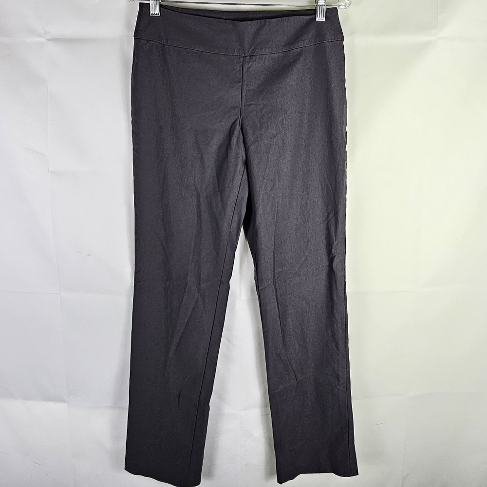 NIC+ZOE Straight Leg Pants in Dark Charcoal